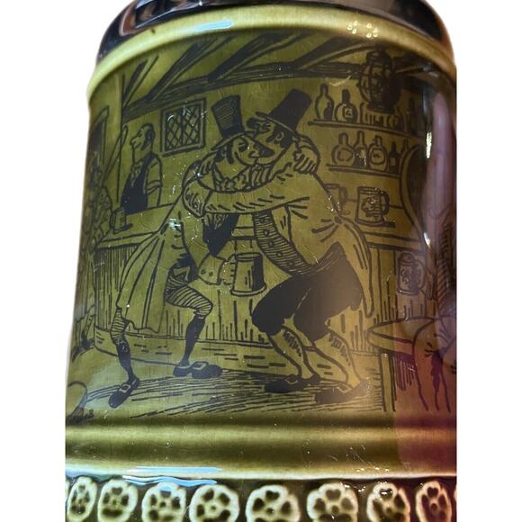 Vintage Princess House “Drunk In the Gutter” Earthenware Beer Stein Tankard Dark - Picture 3 of 10